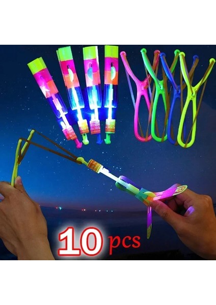 01-Mavi Renkli Aydınlık Işık Oyuncaklar Çocuk Çocuk Lastik Bant Mancınık Ok Roket Oyunları LED Aydınlatma Up Elastik Hızla Hızlı Uçan (Yurt Dışından) fiyatları