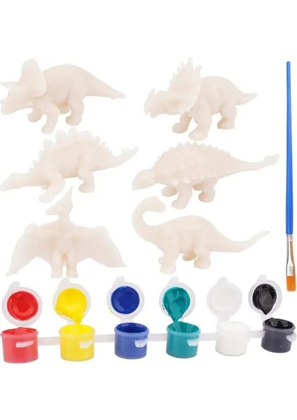 1 Takım Dıy Boyama Dinozorlar 3D Boyama Seti Dinozor Çizim Suluboya Grafiti Çocuklar El Sanatları ve Sanat Seti Boyama Kiti Dinozor Oyuncakları (Yurt Dışından)