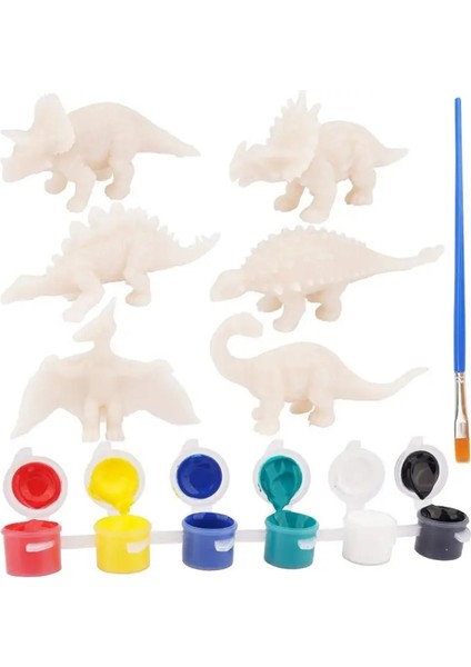 1 Takım Dıy Boyama Dinozorlar 3D Boyama Seti Dinozor Çizim Suluboya Grafiti Çocuklar El Sanatları ve Sanat Seti Boyama Kiti Dinozor Oyuncakları (Yurt Dışından)