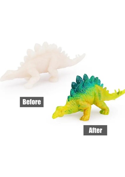 1 Takım Dıy Boyama Dinozorlar 3D Boyama Seti Dinozor Çizim Suluboya Grafiti Çocuklar El Sanatları ve Sanat Seti Boyama Kiti Dinozor Oyuncakları (Yurt Dışından)