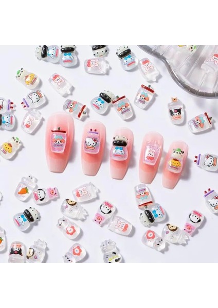 11 20 Adet Reçine Sanrioed Tırnak Aksesuarları Pochacco Cinnamoroll Kuromi Aydınlık Melodi Manikür Sanat Dekoru Dıy Aksesuarları Oyuncaklar Hediye (Yurt Dışından) indirimleri