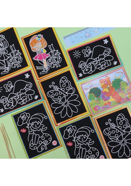 2 Adet-Renk Radom Çocuk Renkli Kazıma Boyama Dıy Yapımı Scratch Sanat Kağıdı Sihirli Boyama Kağıdı ile Çizim Sopa Oyuncaklar Oyunu Çocuklar (Yurt Dışından) indirimleri
