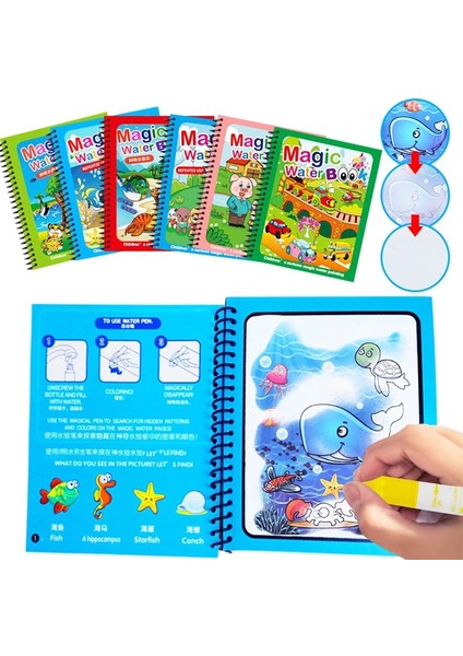 Prenses Bir Sihirli Su Çizim Kitabı Yeniden Kullanılabilir Boyama Kitabı Boyama Çizim Oyuncaklar Montessori Duyusal Erken Eğitim Oyuncaklar Çocuklar Için (Yurt Dışından) indirimleri