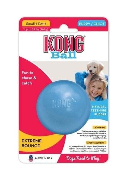 Delikli Top Yavru Köpek Oyuncağı Medium/large Mavi/pembe 7.5 cm