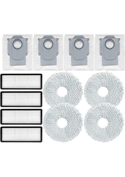 Roborock Qrevo Curv Yedek Hepa Filtre Paspas Pedi Toz Torbaları Yedek Parçalar Aksesuarlar (Yurt Dışından)