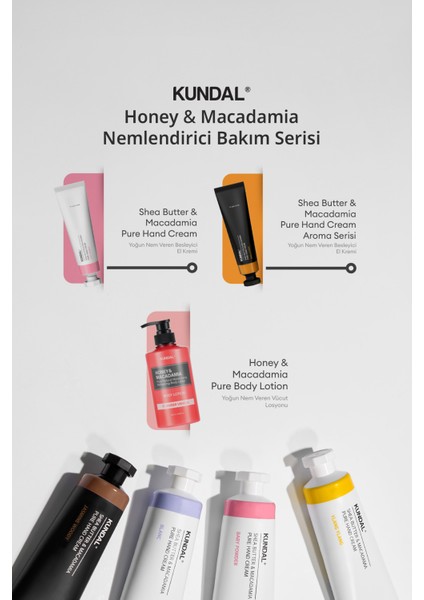 Besleyici El Kremi KUNDAL Shea Butter&Macadamia Pure Hand Cream Aroma Edition (Lime Basil &Mandarin)
