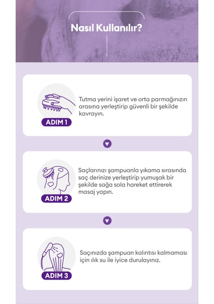 Saç Derisi Masaj Tarağı KUNDAL Shampoo Brush