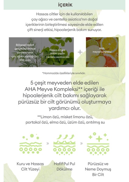 Yağlanma Eğilimli Ciltler İçin Çay Ağacı Özü İçeren Arındırıcı Tonik A'PIEU The Pure Tea Tree Toner