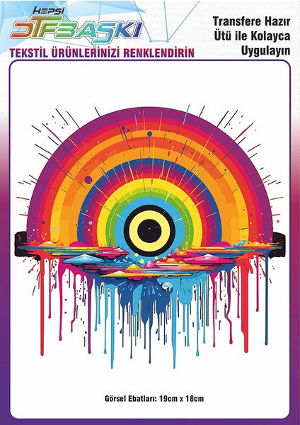 Ütü ile Yapışan Vintage Bohemian Tekstil Dtf Baskı