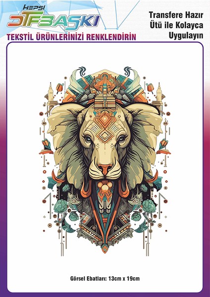 Ütü ile Yapışan Vintage Bohemian Tekstil Dtf Baskı