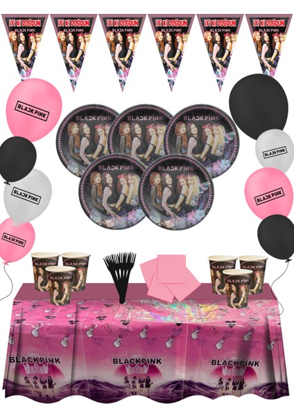 BlackPink Doğum Günü Parti Malzemeleri Süsleri Seti 40 Kişilik