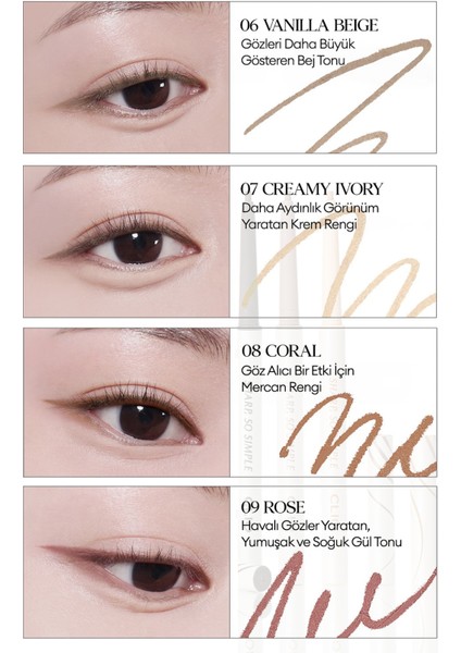Suya Dayanıklı, İnce Uçlu Göz Kalemi CLIO Sharp So Simple Waterproof Pencil Liner (02 Brown) fırsatları