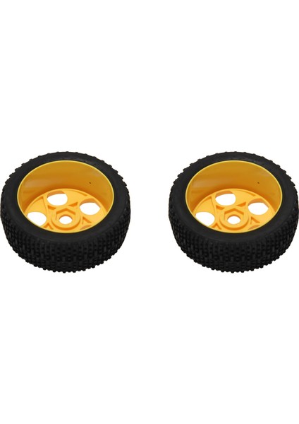 4 Adet/takım Rc Off-Road Araba Buggy Kauçuk Kamyon Lastikleri Lastik Jant Jant Hex Adaptörü 17 mm 811 8sc 94885 84-801 Sarı (Yurt Dışından)