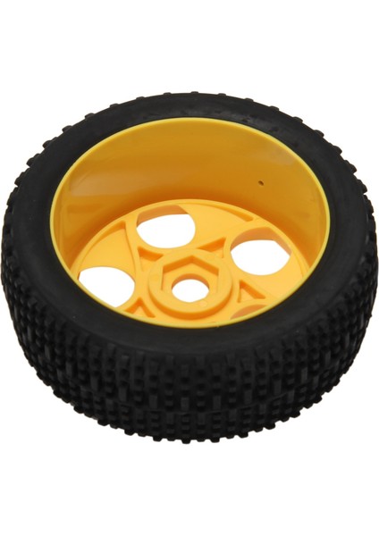 4 Adet/takım Rc Off-Road Araba Buggy Kauçuk Kamyon Lastikleri Lastik Jant Jant Hex Adaptörü 17 mm 811 8sc 94885 84-801 Sarı (Yurt Dışından)