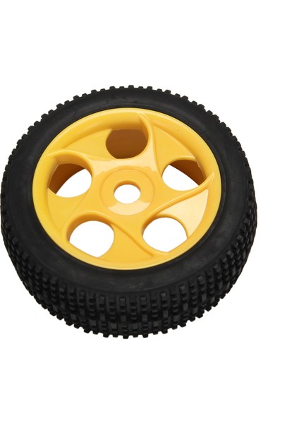 4 Adet/takım Rc Off-Road Araba Buggy Kauçuk Kamyon Lastikleri Lastik Jant Jant Hex Adaptörü 17 mm 811 8sc 94885 84-801 Sarı (Yurt Dışından)
