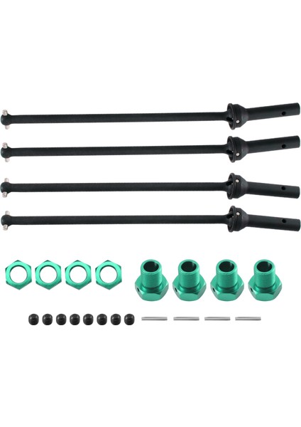 4 Adet Metal Ön ve Arkadan Çekişli Motosiklet Mili Cvd Genişletilmiş Tekerlek Altıgen ile 1/10 Arrma Kraton Outcast Yükseltme Parçaları, Yeşil (Yurt Dışından)