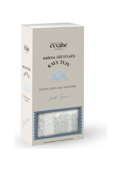 Kristal Öğütülmüş Kaya Tuzu (500 Gr.)