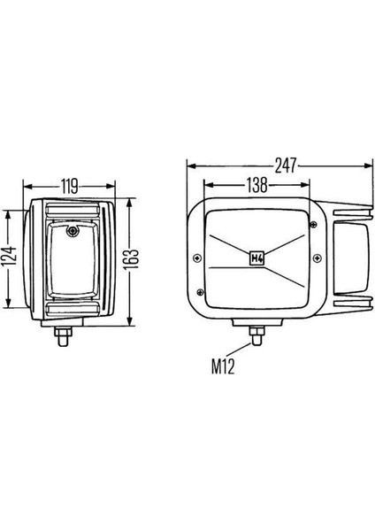 Far Komple Sinyalli H4 Iş Makinası Sağ modelleri