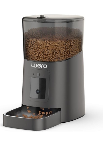 Akıllı Kedi/Köpek Mama Kabı Pro (Geliştirilmiş 2025 versiyon) 1080p Ayarlanabilir Kamera, 6 Lt, Wifi Kontrol, Pet Feeder, Metal Kase modelleri