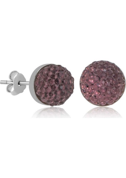 Gümüş Kristal Çivili Kadın Küpe CSR2184439