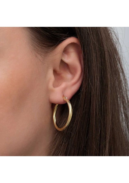 Gümüş Gold 3 mm Burgu Şarnel Küpe CSR2185485 modelleri