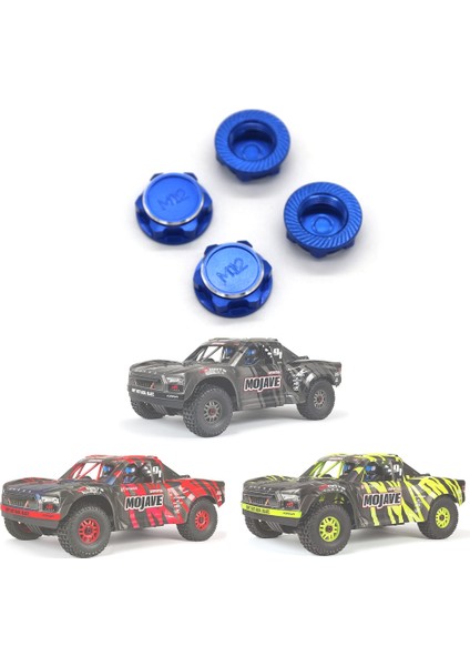 4 Adet 17MM M12 Metal Tekerlek Altıgen Somun Kapağı 1/7 Motor Km Rc Araba Arrma Mojave Yükseltme Parçaları Aksesuarları, 4 (Yurt Dışından) indirimleri