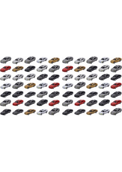 50 Adet 1:87 Ho Ölçekli Model Araba Boyalı Araba Modelleri Ho/tt Ölçeği (Yurt Dışından)