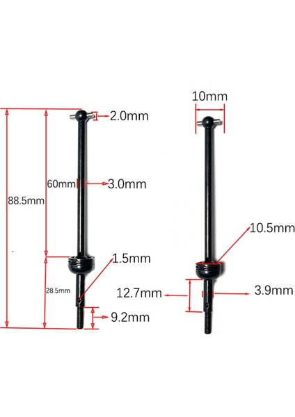 Adet Metal Tahrik Mili ve Bijon Somunu 144001 144010 124007 124016 124019 124018 Rc Araba Yükseltme Parçaları, Gümüş (Yurt Dışından) fırsatları