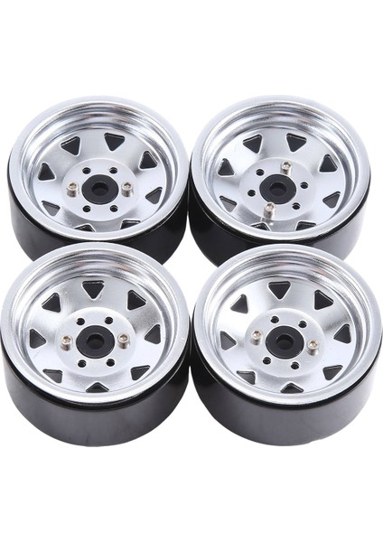 4 Adet 1.9 Inç Metal Beadlock Tekerlek Göbeği Jant 1/10 Rc Paletli Araba Trx4 Eksenel SCX10 90046 AXI03007 Redcat Gen8, Gümüş (Yurt Dışından)