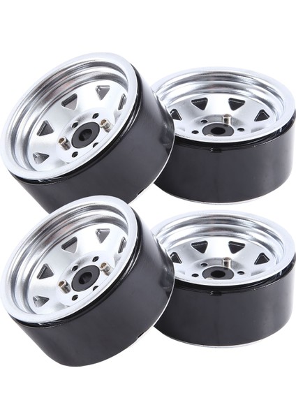 4 Adet 1.9 Inç Metal Beadlock Tekerlek Göbeği Jant 1/10 Rc Paletli Araba Trx4 Eksenel SCX10 90046 AXI03007 Redcat Gen8, Gümüş (Yurt Dışından) modelleri