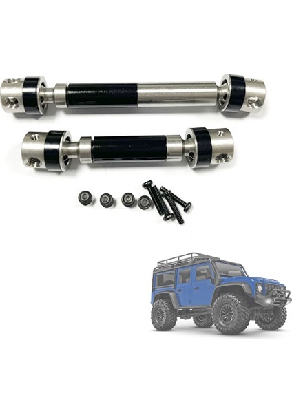 2 Adet Metal Tahrik Mili Cvd Tahrik Mili TRX4M -4m 1/18 Rc Paletli Araba Yükseltme Parçaları Aksesuarları, Siyah (Yurt Dışından) modelleri