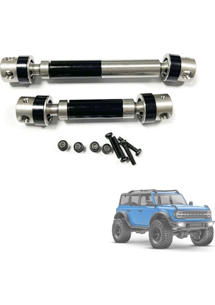 2 Adet Metal Tahrik Mili Cvd Tahrik Mili TRX4M -4m 1/18 Rc Paletli Araba Yükseltme Parçaları Aksesuarları, Siyah (Yurt Dışından) fırsatları