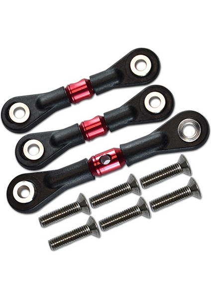 3 Adet Direksiyon Bağlantı Çubuğu Servo Çubuk Tt-02 TT-02T TT02 TT02T 1/10 Rc Araba Yükseltme Parçaları Aksesuarları, Kırmızı (Yurt Dışından)