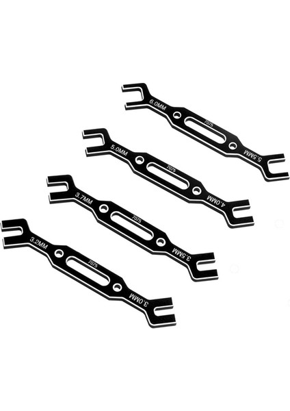 4 Adet Anahtar 3/3.2/3.5/3.7/4/5/5.5/6mm Rc Araba Drone Tekne Siyah (Yurt Dışından)