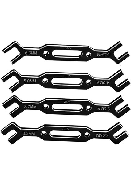 4 Adet Anahtar 3/3.2/3.5/3.7/4/5/5.5/6mm Rc Araba Drone Tekne Siyah (Yurt Dışından)