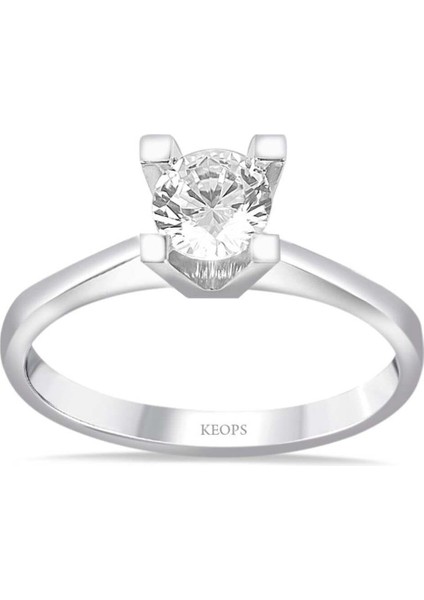 D Renk Vs2 0.40 Karat Pırlanta Tektaş Yüzük - Gia Sertifikalı