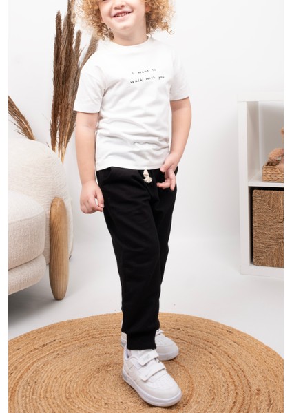 Baskılı T-Shirt Kız Erkek Bisiklet Yaka Kısa Kol Tişört modelleri