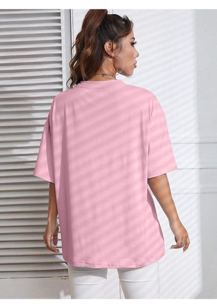 Kadın / Kız Fotoğraf Makinası Baskılı Oversize T-Shirt Salaş Boyfirend modelleri
