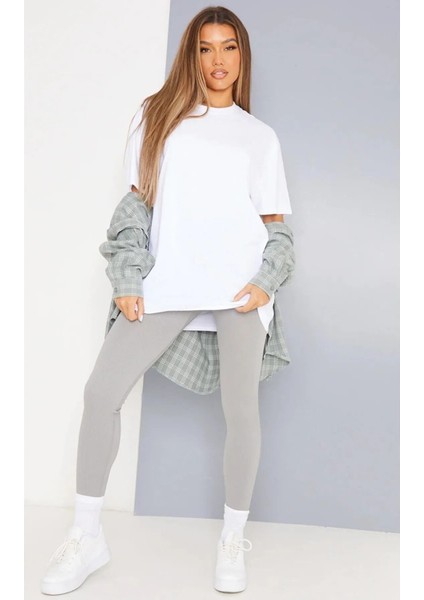 Kadın / Kız Siyah ve Beyaz 2 Adet Oversize T-Shirt