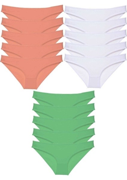 15 Adet Süper Eko Set Likralı Kadın Slip Külot 537