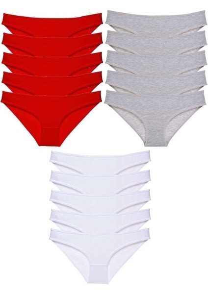 15 Adet Süper Eko Set Likralı Kadın Slip Külot 515