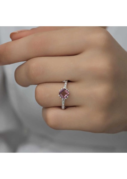 Gümüş Rose Oval Nazarlı Kadın Yüzük CSR2184846 modelleri