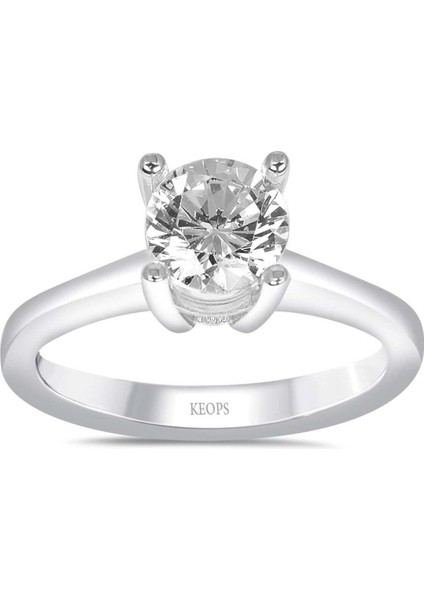 D Renk 0.90 Karat Pırlanta Tektaş Yüzük - Hrd Sertifikalı