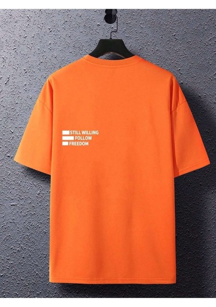 Still Willing Baskılı Oversize Erkek T-Shirt Salaş Boyfirend