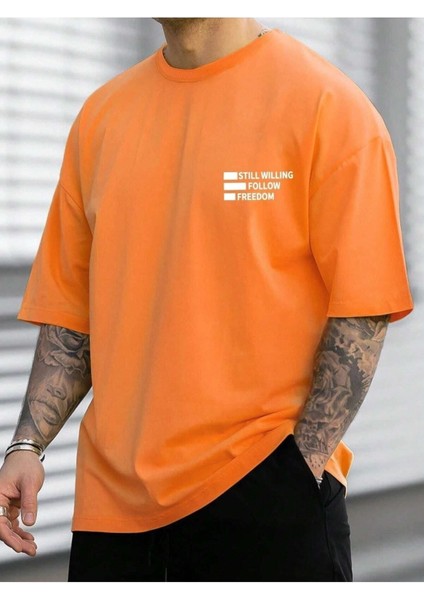 Still Willing Baskılı Oversize Erkek T-Shirt Salaş Boyfirend fiyatları