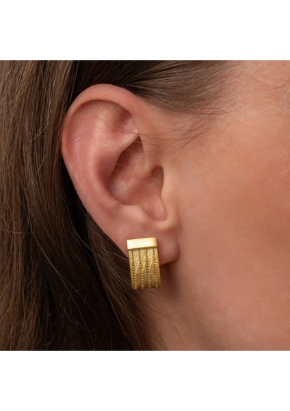 Gümüş Trabzon Hasır Çivili Kadın Küpe CSR2185618 fırsatları