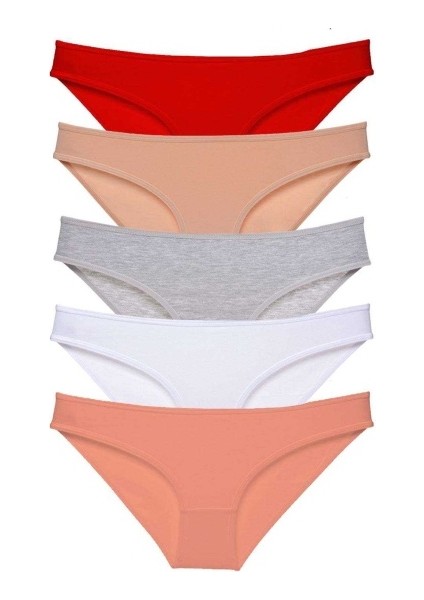 5 Adet Süper Eko Set Likralı Kadın Slip Külot 523