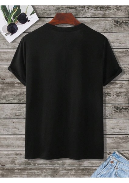 Unisex Palmiye Baskılı Oversize T-Shirt Salaş Boyfirend