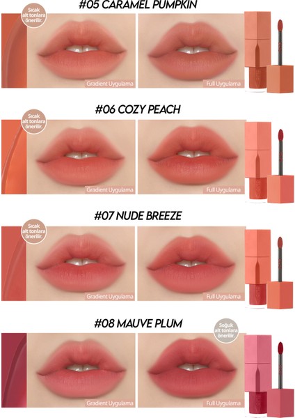 Blur Efekti Veren, Nemlendirici, Hafif Dokulu Tint CLIO Dewy Blur Tint (02 Coral Dusty)