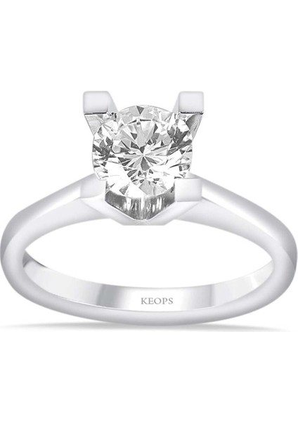 D Renk 0.80 Karat Pırlanta Tektaş Yüzük - Hrd Sertifikalı